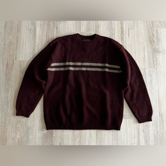Abercrombie & Fitch Other - Vintage 90s Men’s Abercrombie & Fitch Red Wool Crewneck Pullover Knit Sweater XL